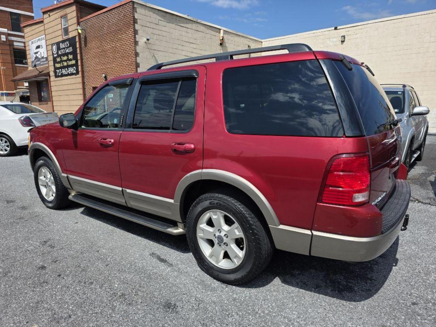 2003 RED FORD EXPLORER EDDIE BAUER (1FMZU74W73U) with an 4.6L engine, Automatic transmission, located at 117 North Cameron Street, Harrisburg, PA, 17101, (717) 963-8962, 40.267021, -76.875351 - Photo#2