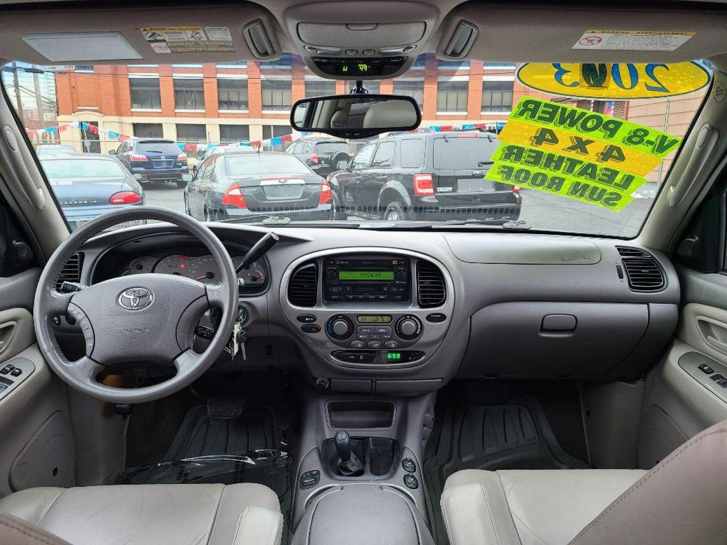 2003 SILVER TOYOTA SEQUOIA LIMITED (5TDBT48A03S) with an 4.7L engine, Automatic transmission, located at 117 North Cameron Street, Harrisburg, PA, 17101, (717) 963-8962, 40.267021, -76.875351 - WE FINANCE!!! Good Credit/ Bad Credit/ No Credit - ALL Trade-Ins Welcomed!!! ***Guaranteed Credit Approval*** APPLY ONLINE or CALL us TODAY ;) Internet Prices and Marketplace Prices are SPECIAL discounted ***CASH DEALS*** Retail Prices are higher. Please call us to discuss your cash and finan - Photo#10