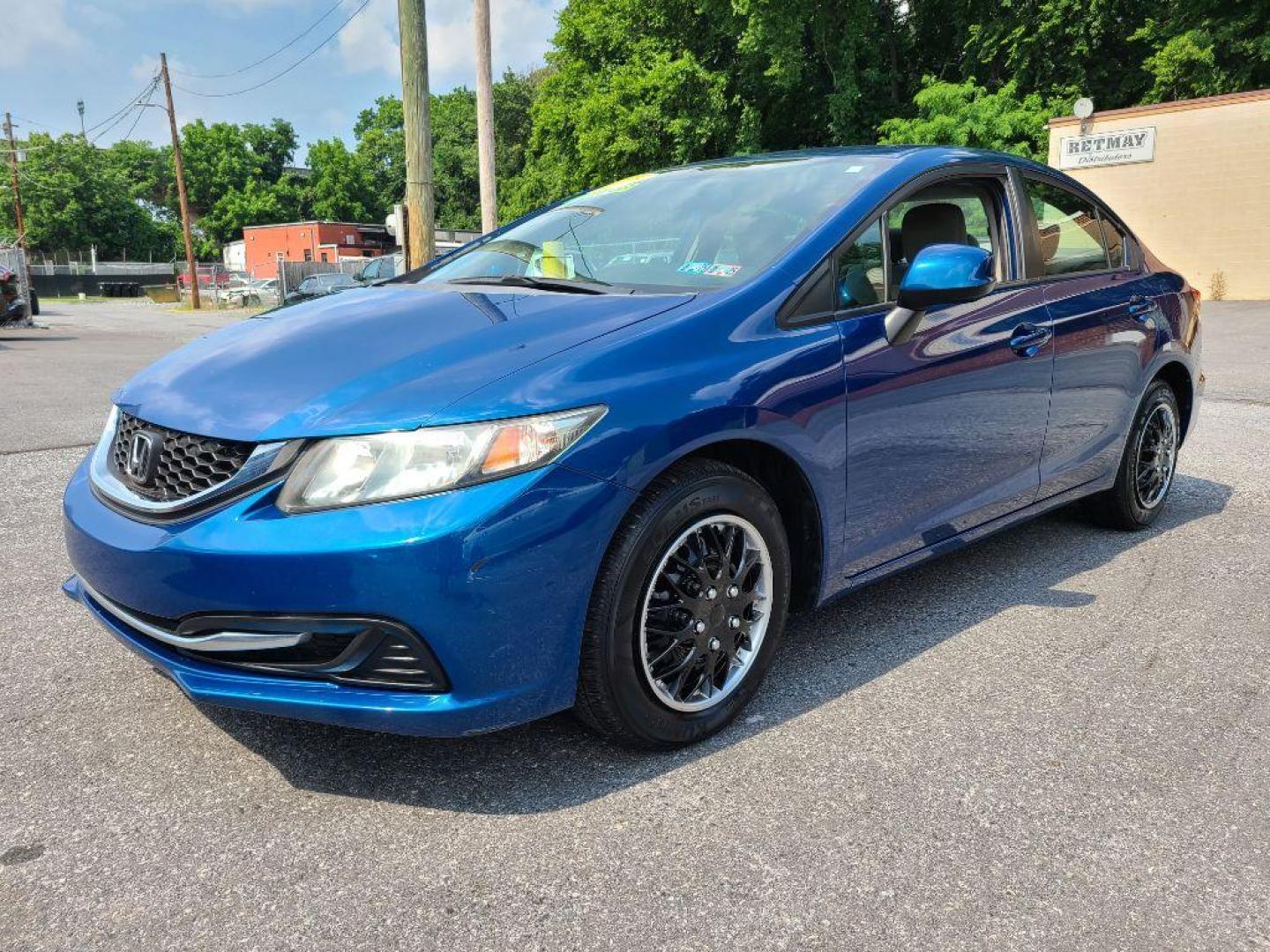 2013 BLUE HONDA CIVIC LX (19XFB2F5XDE) with an 1.8L engine, Automatic transmission, located at 7981 Paxton Street, Harrisburg, PA, 17111, (717) 561-2926, 40.261490, -76.749229 - Photo#0