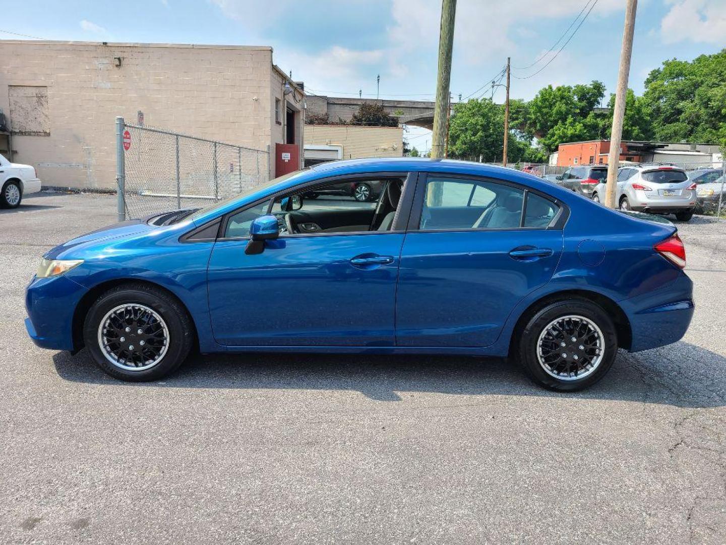 2013 BLUE HONDA CIVIC LX (19XFB2F5XDE) with an 1.8L engine, Automatic transmission, located at 7981 Paxton Street, Harrisburg, PA, 17111, (717) 561-2926, 40.261490, -76.749229 - Photo#1