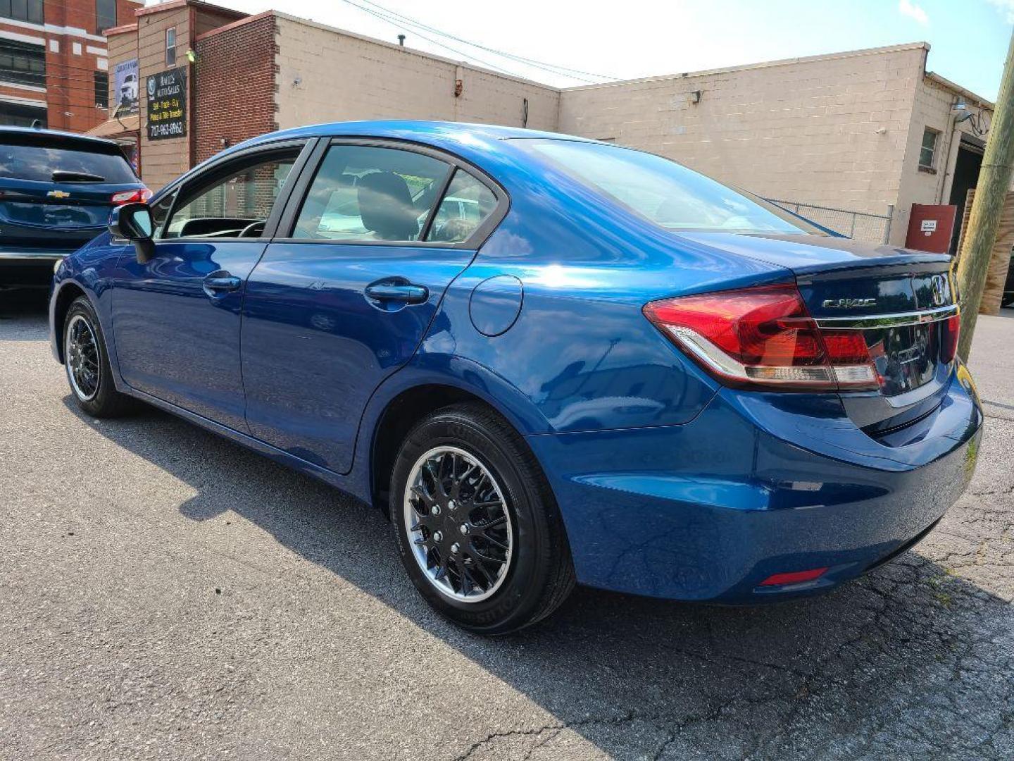 2013 BLUE HONDA CIVIC LX (19XFB2F5XDE) with an 1.8L engine, Automatic transmission, located at 7981 Paxton Street, Harrisburg, PA, 17111, (717) 561-2926, 40.261490, -76.749229 - Photo#2