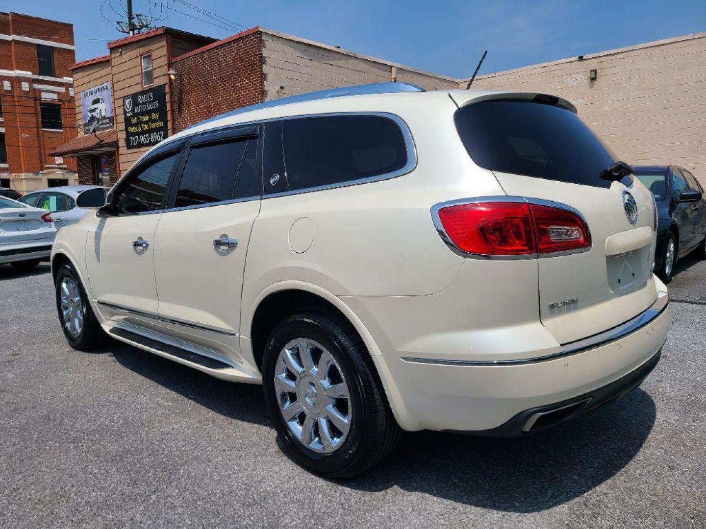 2014 WHITE BUICK ENCLAVE LEATHER (5GAKVBKD6EJ) with an 3.6L engine, Automatic transmission, located at 117 North Cameron Street, Harrisburg, PA, 17101, (717) 963-8962, 40.267021, -76.875351 - WE FINANCE!!! Good Credit/ Bad Credit/ No Credit - ALL Trade-Ins Welcomed!!! ***Guaranteed Credit Approval*** APPLY ONLINE or CALL us TODAY ;) Internet Prices and Marketplace Prices are SPECIAL discounted ***CASH DEALS*** Retail Prices are higher. Please call us to discuss your cash and finan - Photo#2