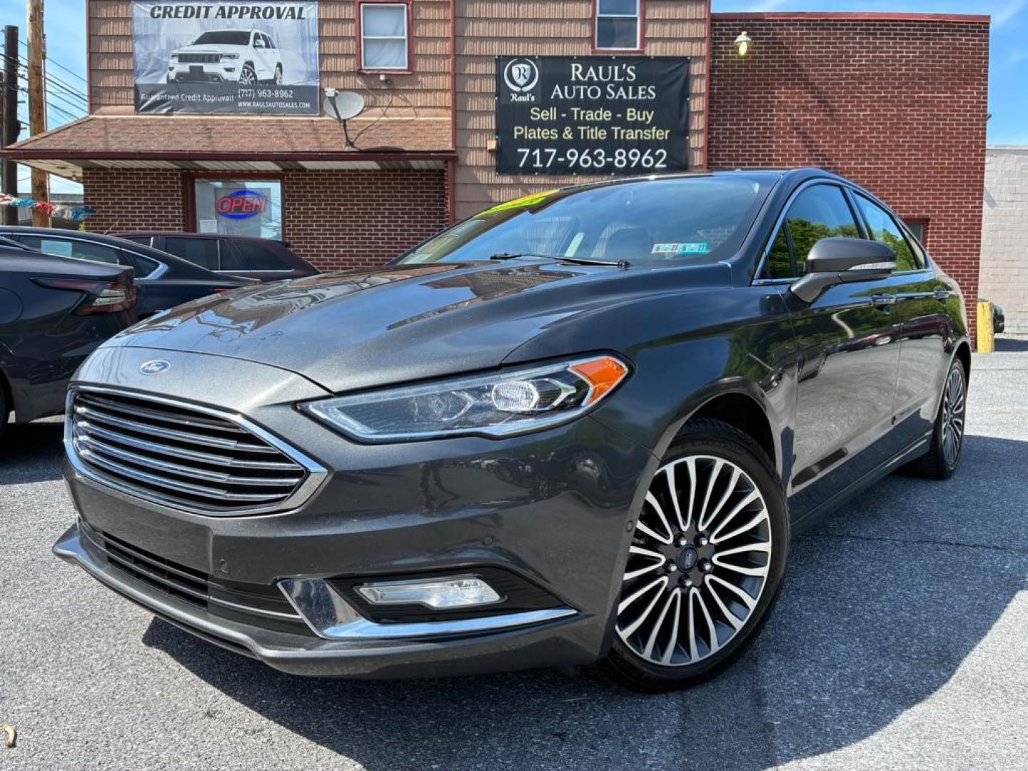 2018 GREY FORD FUSION TITANIUM (3FA6P0D93JR) with an 2.0L engine, Automatic transmission, located at 117 North Cameron Street, Harrisburg, PA, 17101, (717) 963-8962, 40.267021, -76.875351 - WE FINANCE!!! MOST vehicles are available for financing. Good Credit/ Challenged Credit/ No Credit - ALL Trade-Ins Welcomed!!! APPLY ONLINE or CALL us TODAY Please call us to discuss your cash and/or financing options. Thanks for checking our inventory! We're here to help. - Photo#0