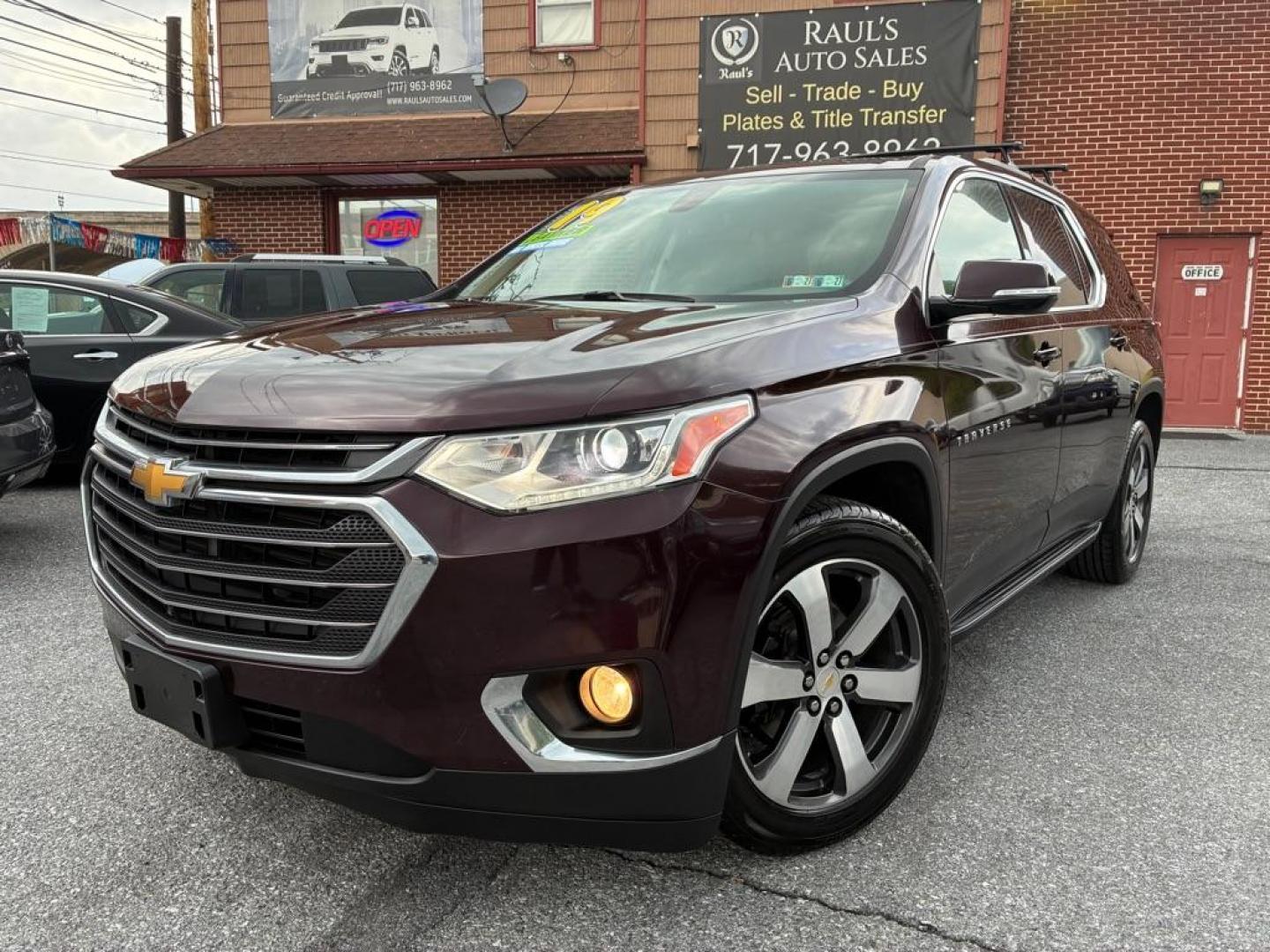 2019 PURPLE CHEVROLET TRAVERSE LT (1GNEVHKW9KJ) with an 3.6L engine, Automatic transmission, located at 117 North Cameron Street, Harrisburg, PA, 17101, (717) 963-8962, 40.267021, -76.875351 - WE FINANCE!!! MOST vehicles are available for financing. Good Credit/ Challenged Credit/ No Credit - ALL Trade-Ins Welcomed!!! APPLY ONLINE or CALL us TODAY Please call us to discuss your cash and/or financing options. Thanks for checking our inventory! We're here to help. - Photo#0